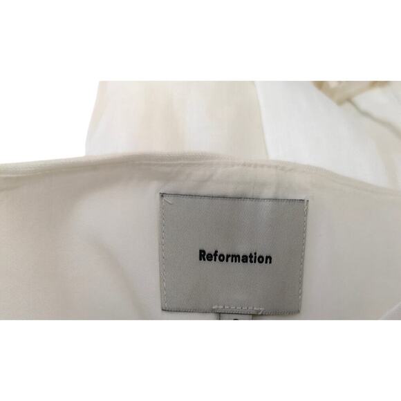 Reformation Niki Belted Linen Two Piece White New US 2 - Picture 9 of 9